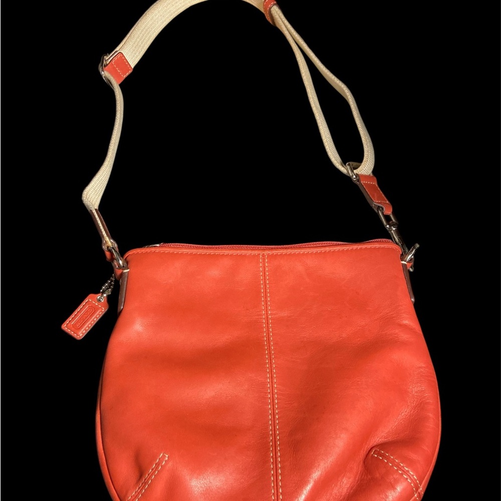 Coach Orange Leather Crossbody Bag